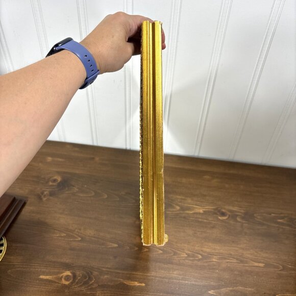 Vintage Framed Petit Point Girl Needlepoint Art Hand-Stitched Wall Decor - Picture 13 of 13